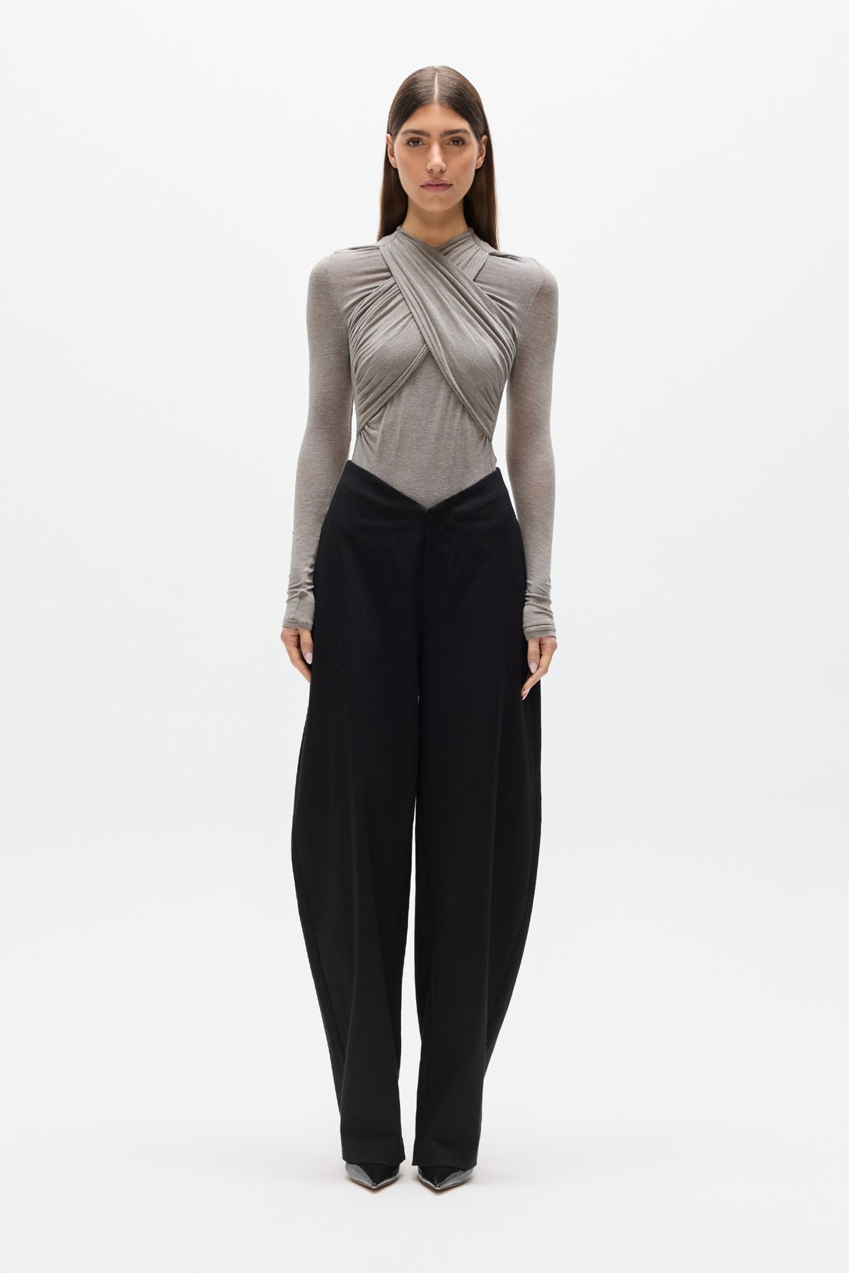 ARAYA BODYSUIT - LIGHT GREY MARLE