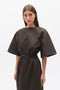 ARNA BELTED MAXI DRESS - ASH TWILL