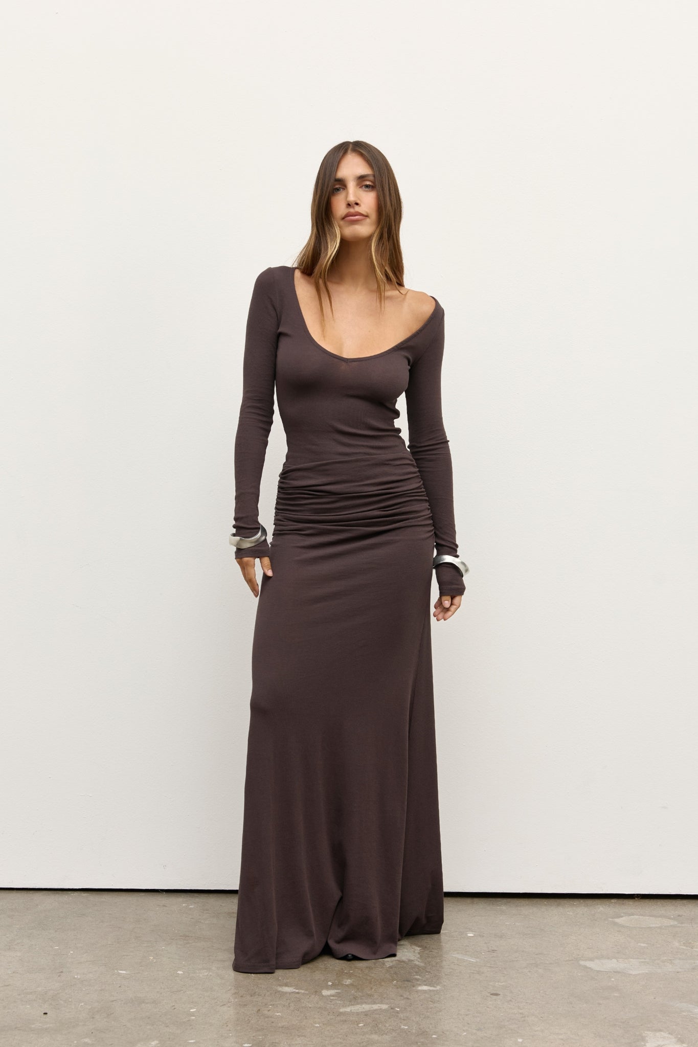 AURI MAXI DRESS - SMOKE