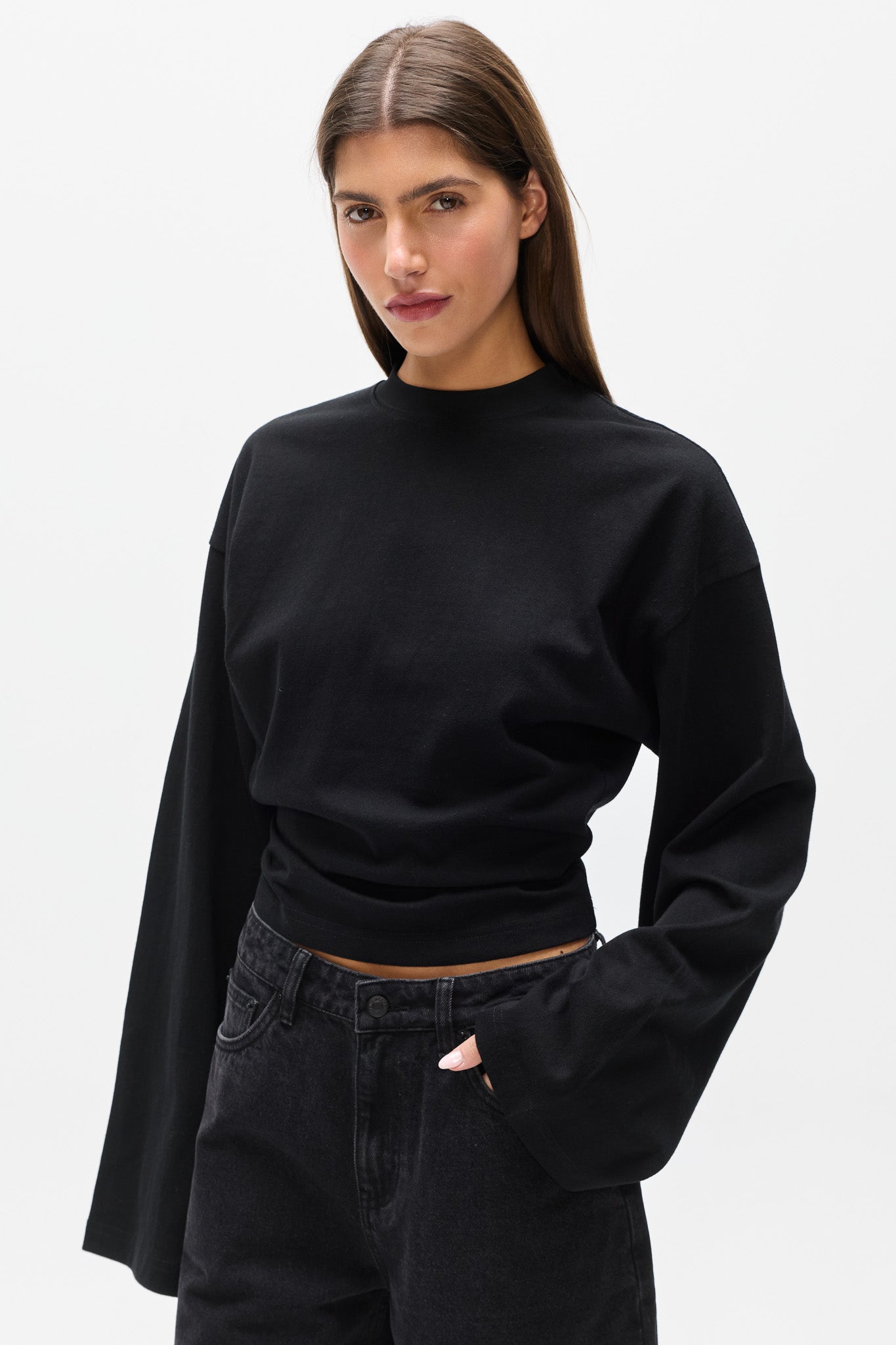 LEX LONG SLEEVE T-SHIRT - BLACK