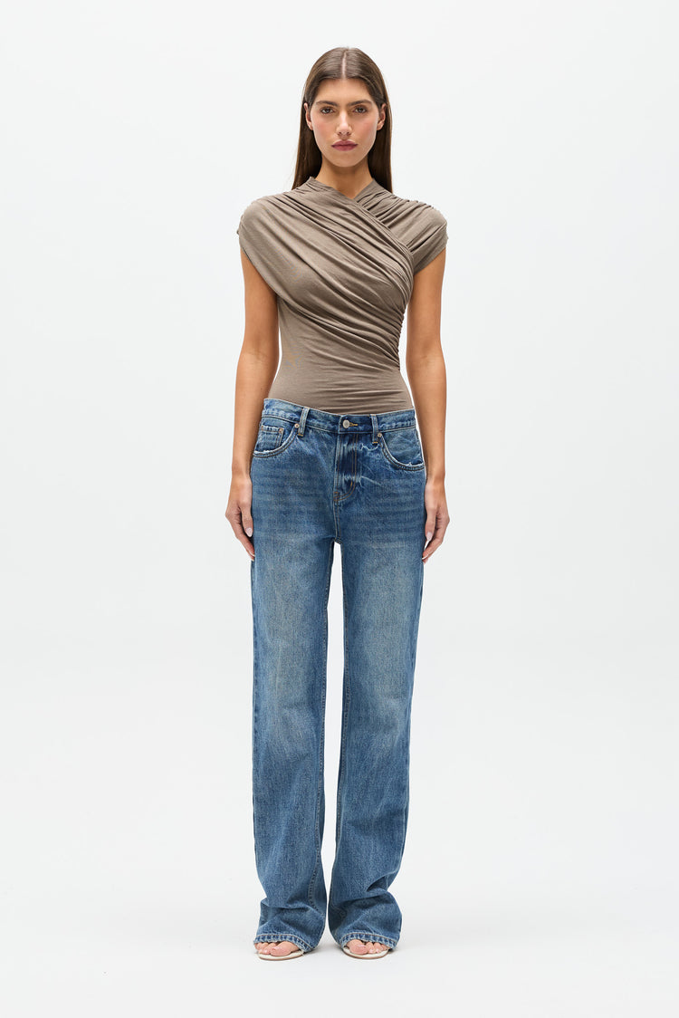 AMRITA SLEEVELESS BODYSUIT - MINK