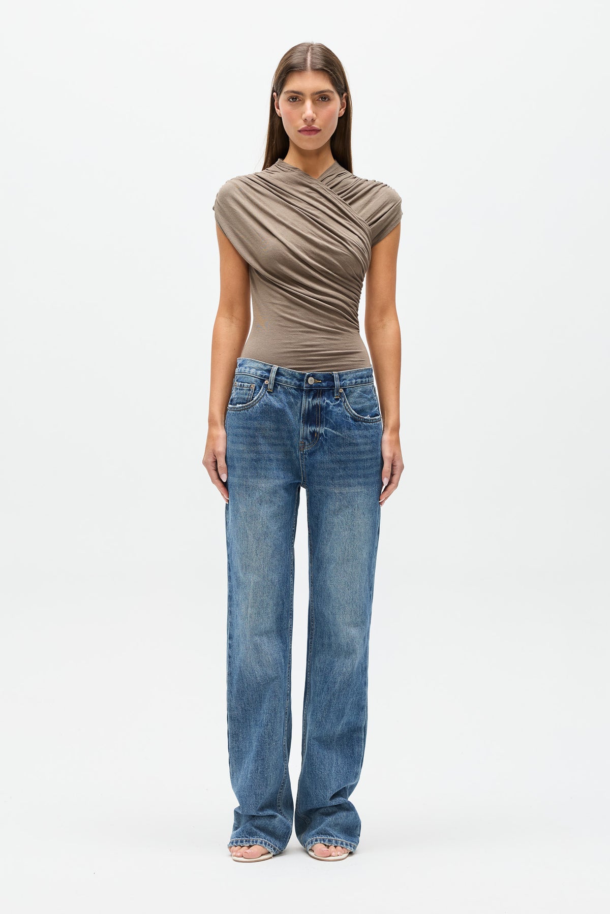 AMRITA SLEEVELESS BODYSUIT - MINK
