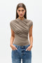 AMRITA SLEEVELESS BODYSUIT - MINK