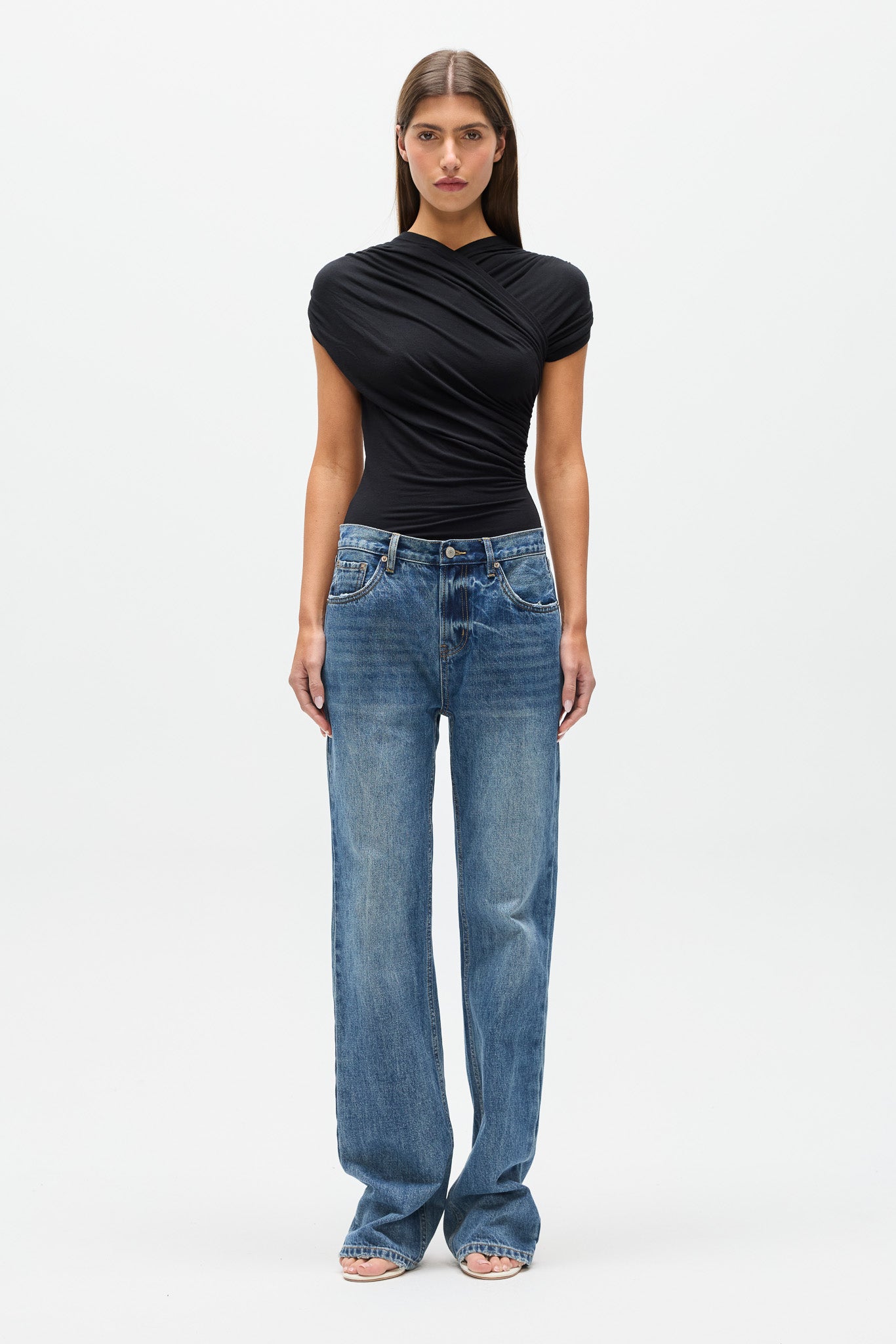 AMRITA SLEEVELESS BODYSUIT - SHADOW