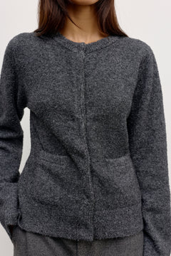 BEATRICE CARDIGAN - DARK HEATHER GREY