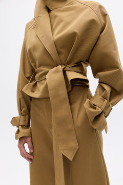 BRIAR CROPPED TRENCH - KHAKI