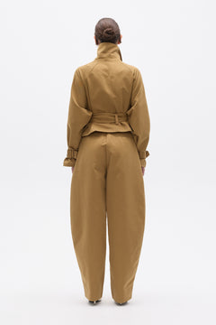 BRIAR CROPPED TRENCH - KHAKI
