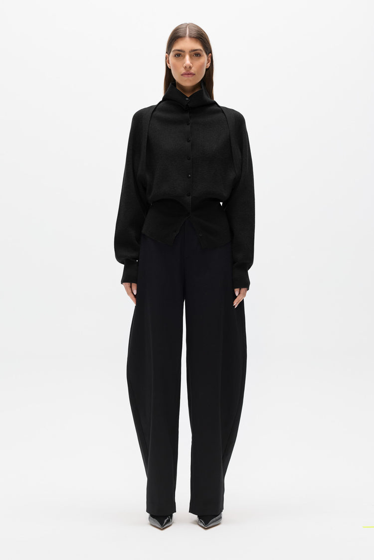 VIOLETTE KNIT CARDIGAN - BLACK