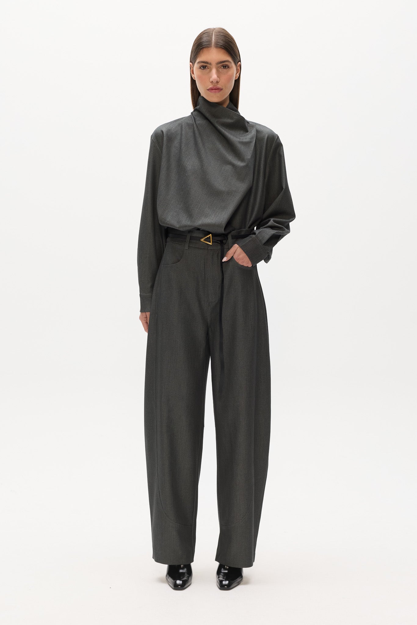 BLYTHE TOP - CHARCOAL
