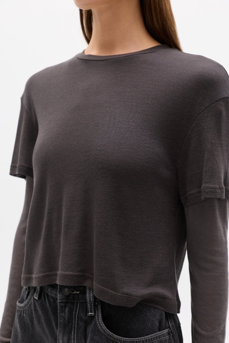 CALENIA TOP - DARK GREY