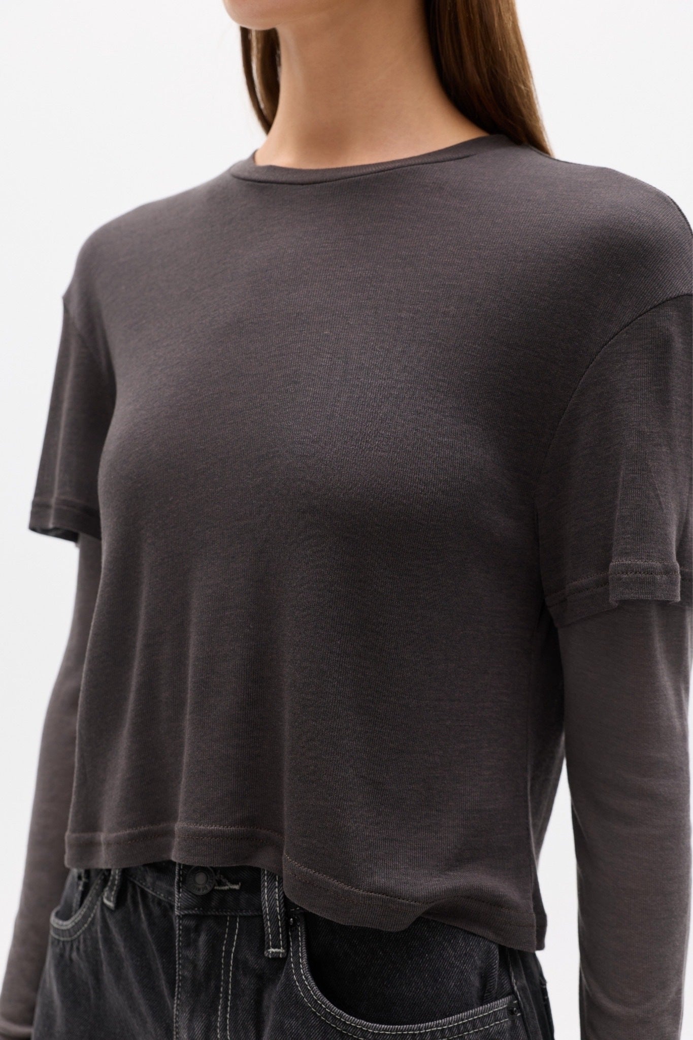 CALENIA TOP - DARK GREY