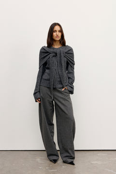 CAPE SCARF - DARK HEATHER GREY