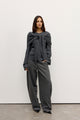 CAPE SCARF - DARK HEATHER GREY
