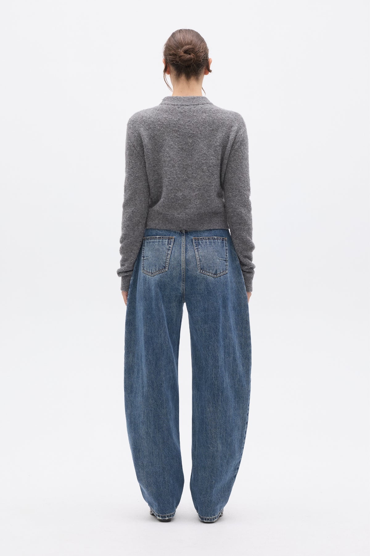 CLAUDIA V KNIT - GREY