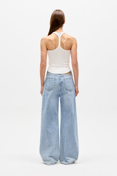 CINDY RACER BACK TANK  - WHITE
