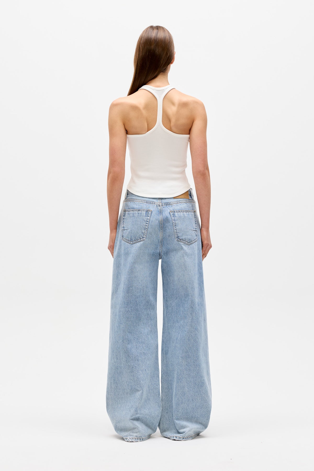 CINDY RACER BACK TANK  - WHITE