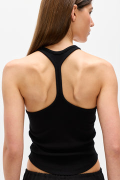 CINDY RACER BACK TANK - BLACK