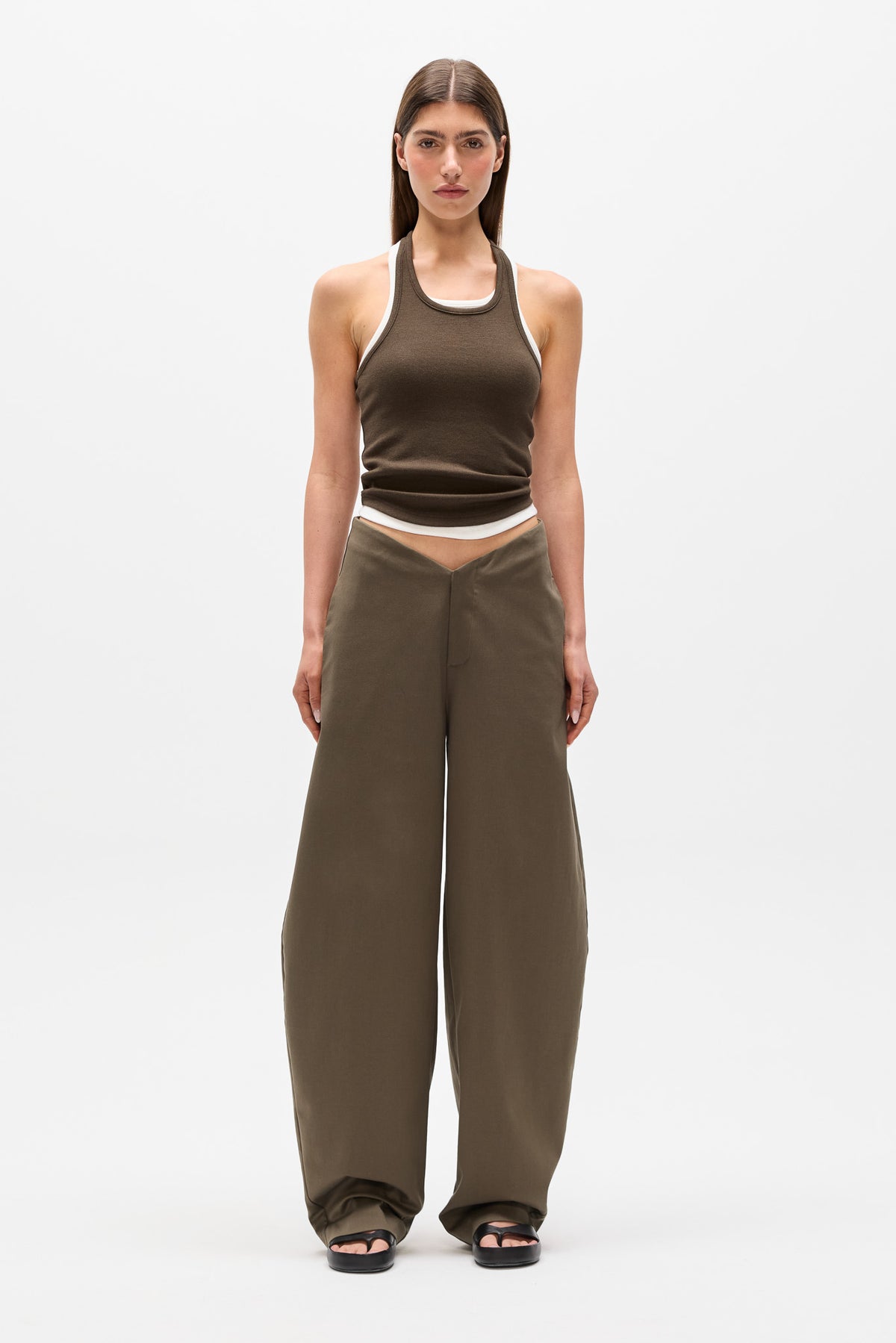 CINDY RACER BACK TANK - CAROB
