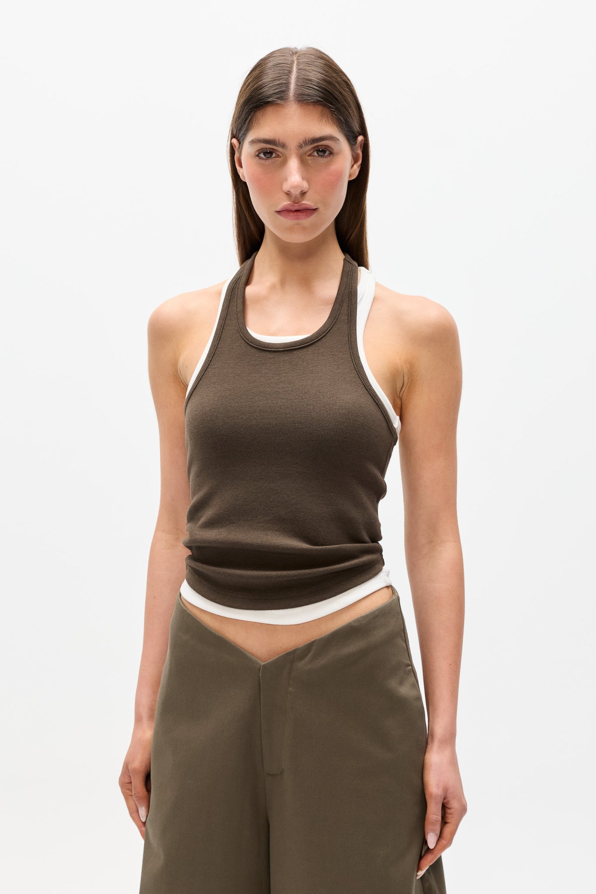 CINDY RACER BACK TANK - CAROB