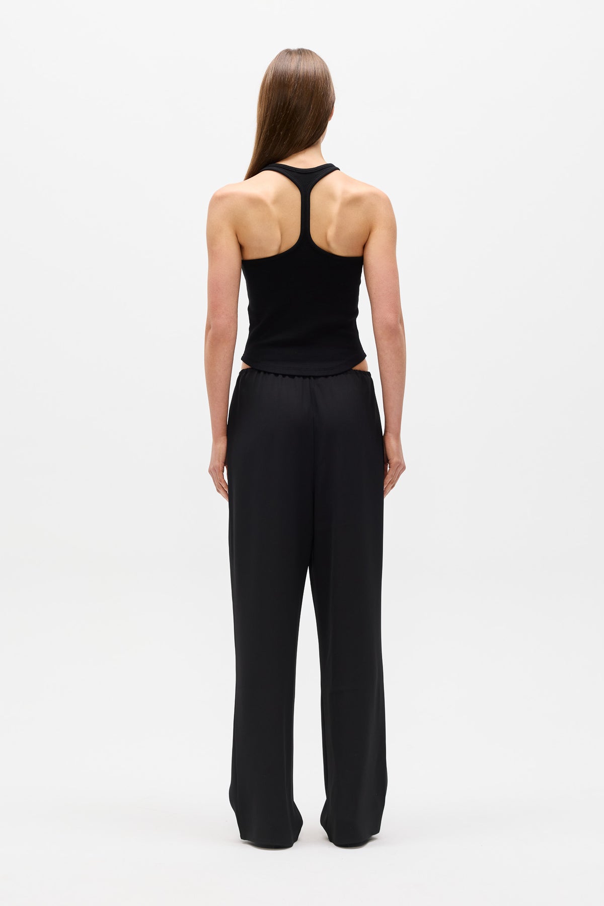 CINDY RACER BACK TANK - BLACK