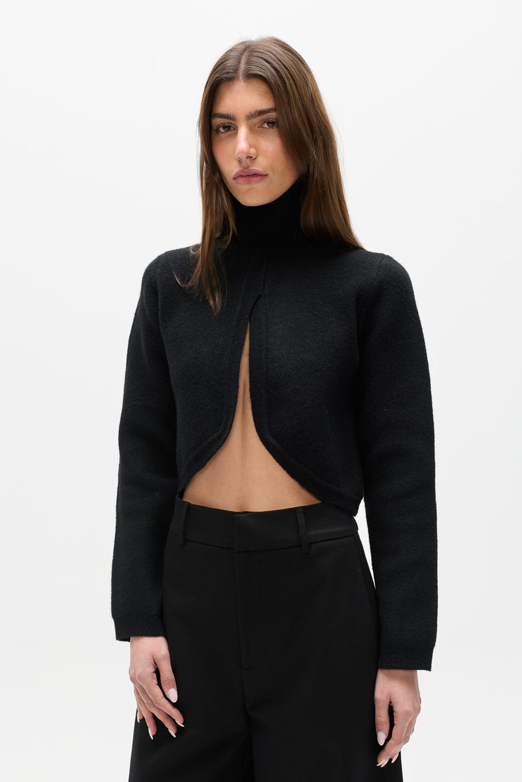 CLEMENT KNIT TOP - BLACK