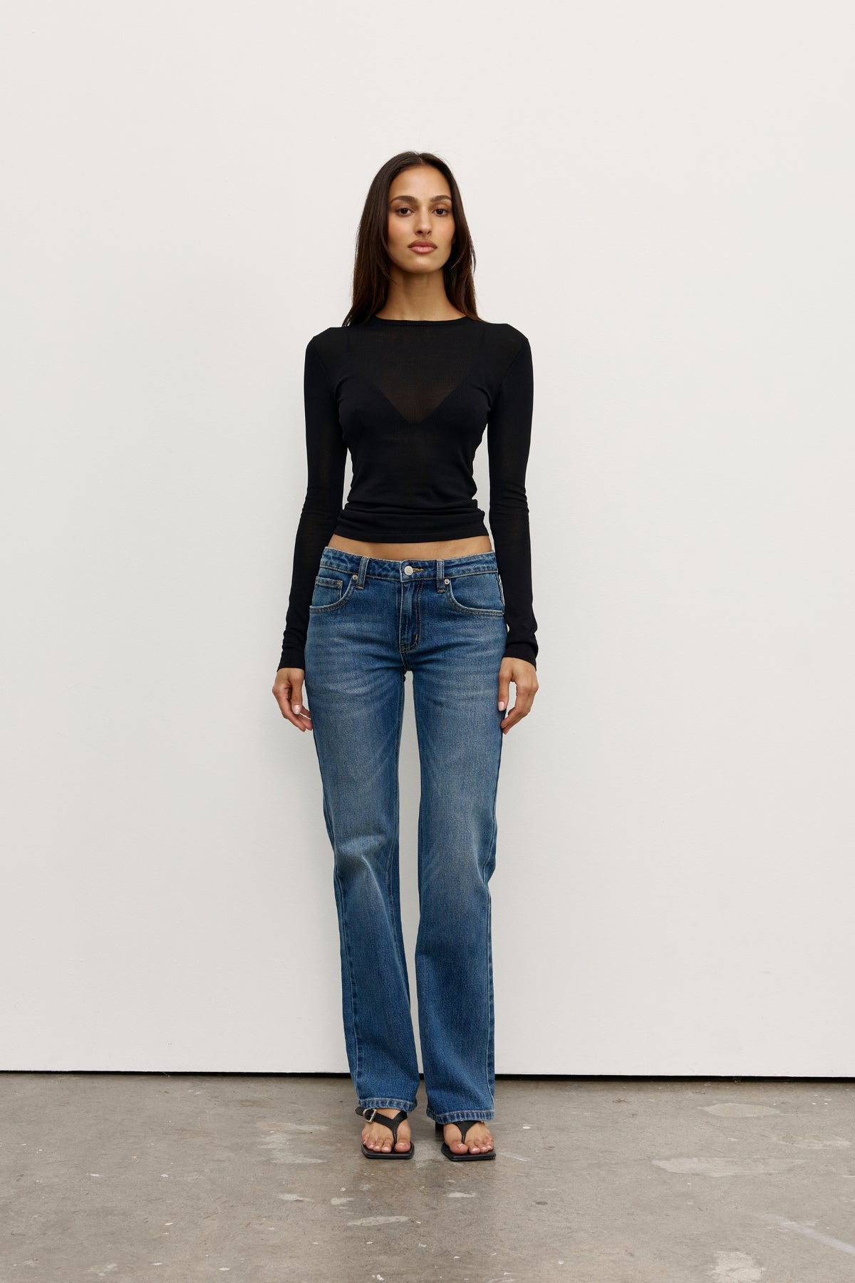 DOLLIE STRETCH BOOTLEG JEAN - BLUE HAZE