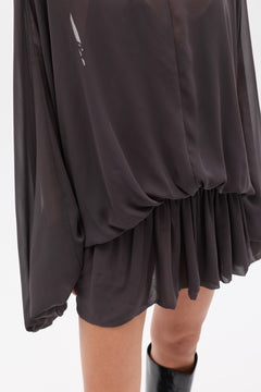EVARIEL MINI DRESS - TRUFFLE