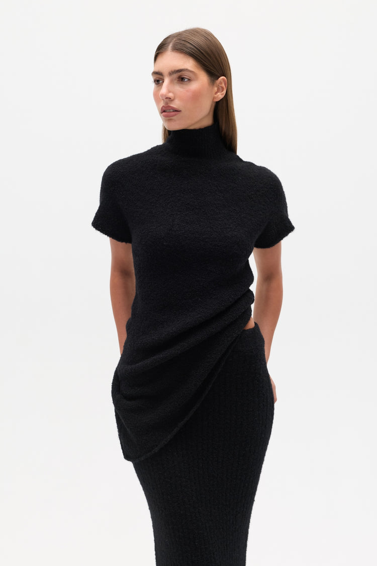 EVREN KNIT TOP - BLACK