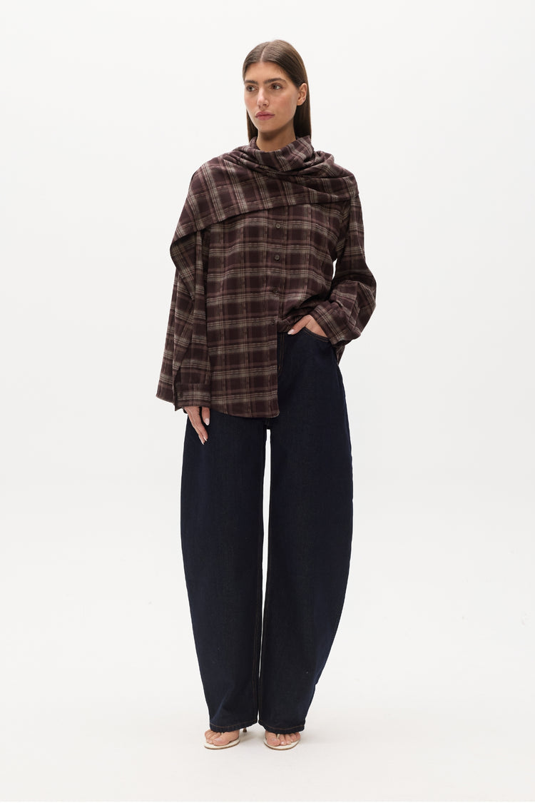 VAUGHN CAPE SHIRT - PLAID