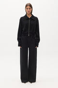 FLORENCE KNIT ZIP THROUGH - BLACK