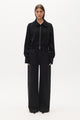 FLORENCE KNIT ZIP THROUGH - BLACK