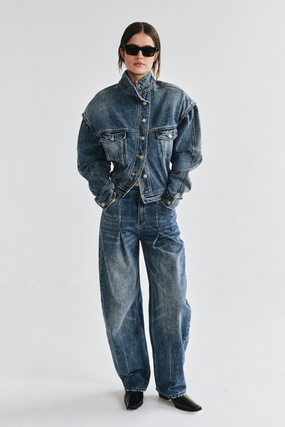 LOREN DENIM JACKET - ASH TIDE