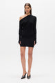 GISELLE KNIT MINI DRESS - BLACK