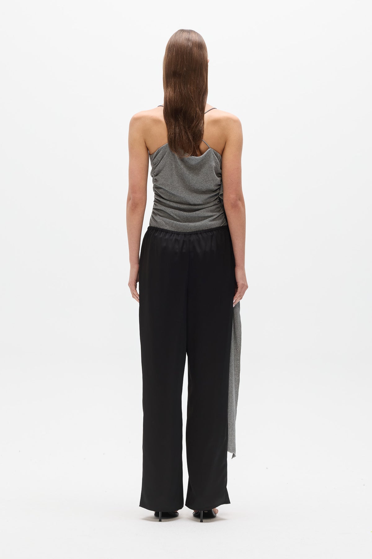 Enle Low Rise Straight Leg Pant in Black, view 4, Bayse Brand