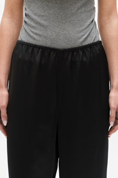 Enle Low Rise Straight Leg Pant in Black, view 2, Bayse Brand