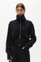 FLORENCE KNIT ZIP THROUGH - BLACK