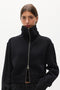 FLORENCE KNIT ZIP THROUGH - BLACK