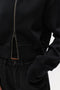 FLORENCE KNIT ZIP THROUGH - BLACK