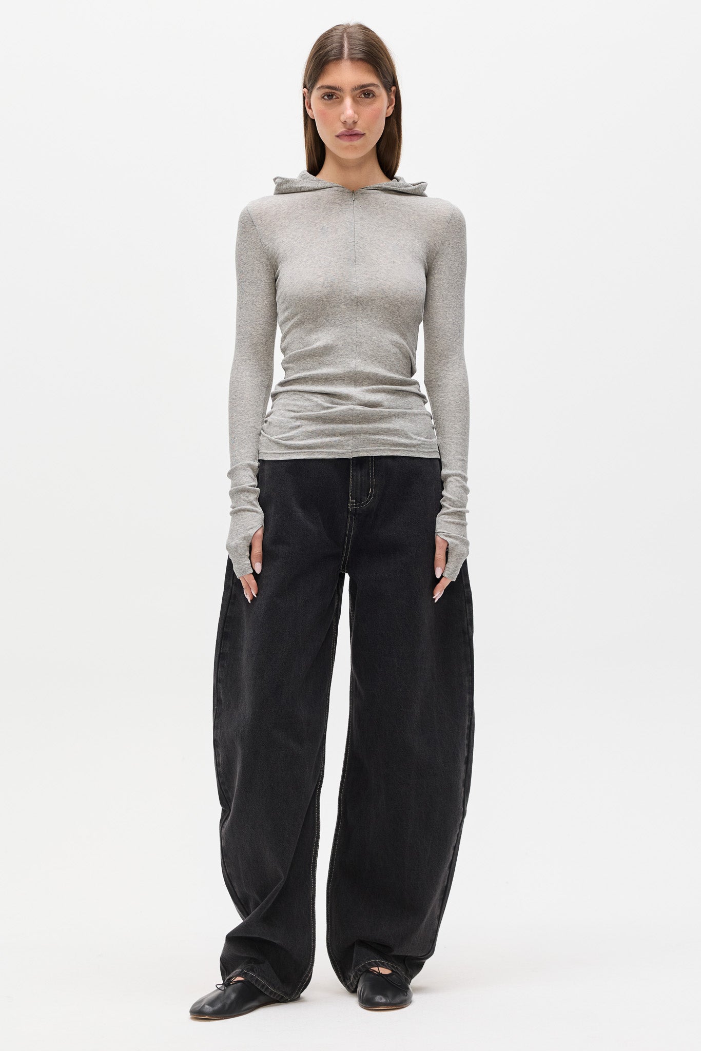 FANTASY TOP - GREY MARLE