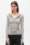 FANTASY TOP - GREY MARLE