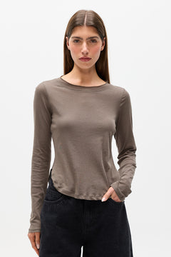 FREYA LONG SLEEVE TEE - GREY