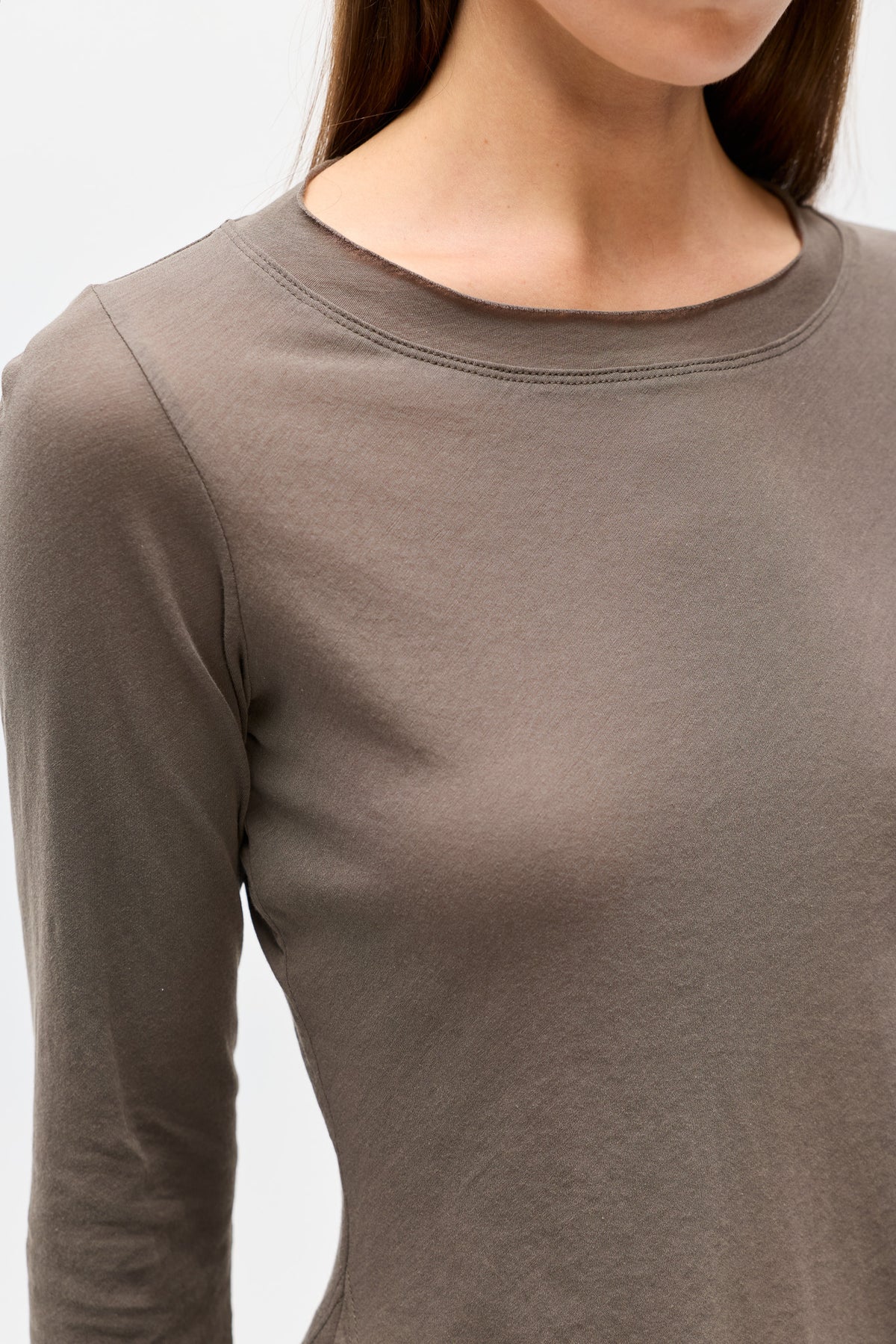 FREYA LONG SLEEVE TEE - GREY