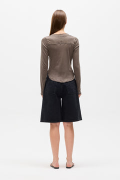 FREYA LONG SLEEVE TEE - GREY