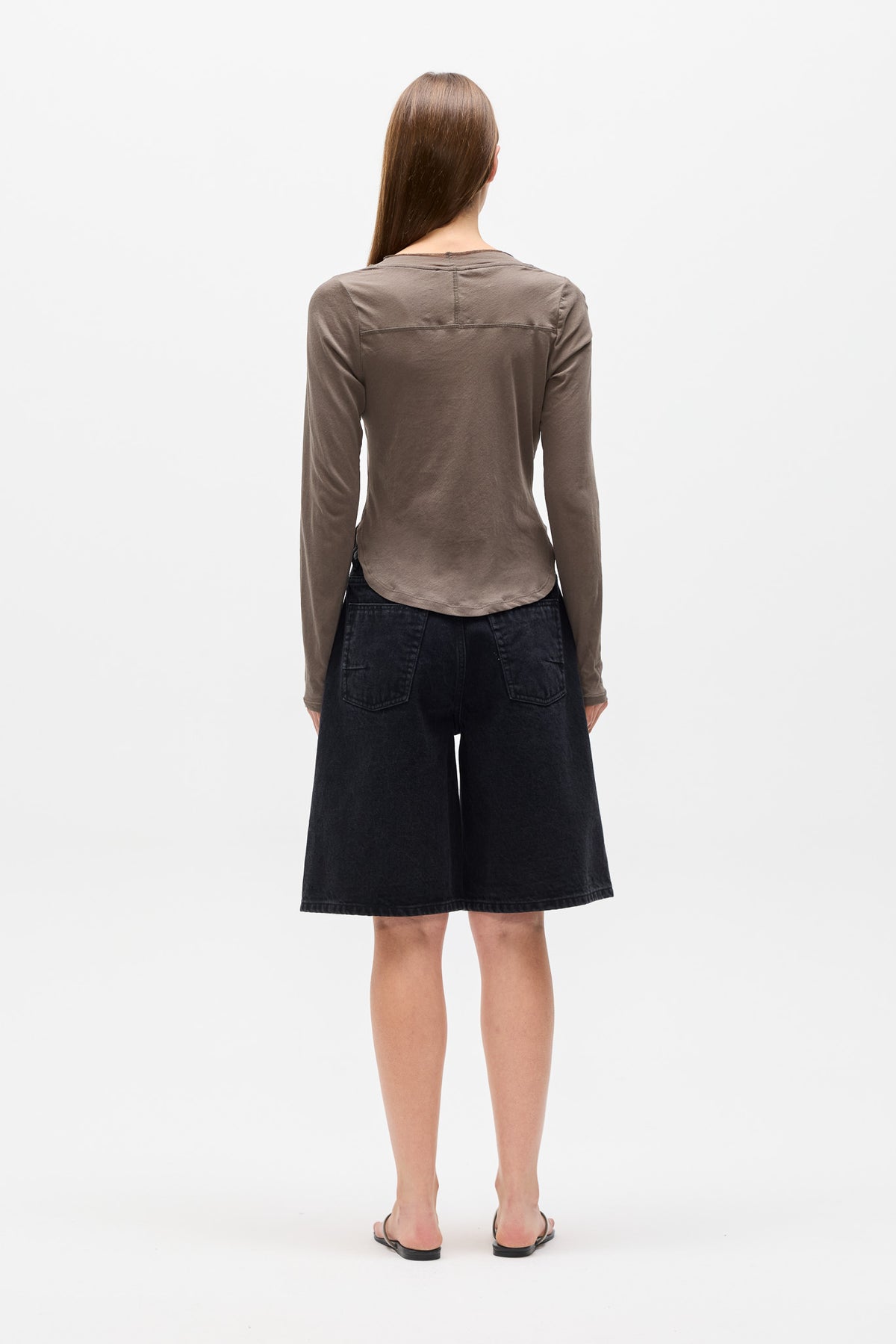 FREYA LONG SLEEVE TEE - GREY