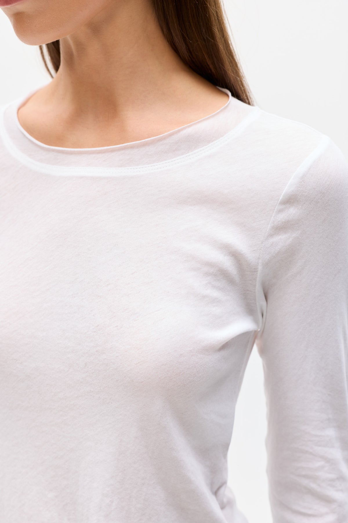FREYA LONG SLEEVE TEE - SNOW WHITE