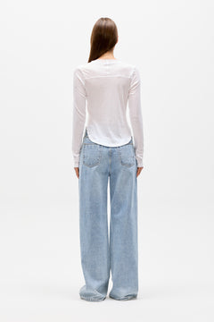 FREYA LONG SLEEVE TEE - SNOW WHITE