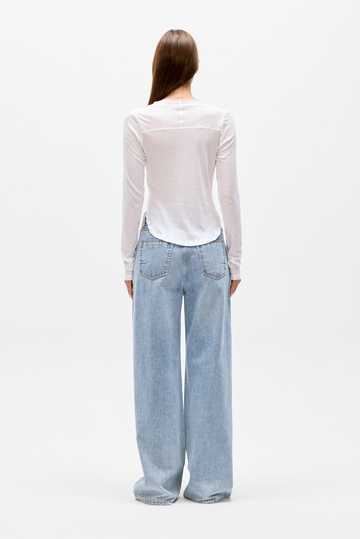 FREYA LONG SLEEVE TEE - SNOW WHITE