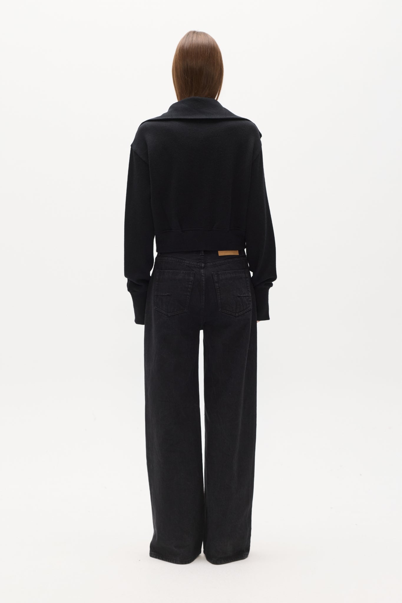 FLORENCE KNIT ZIP THROUGH - BLACK