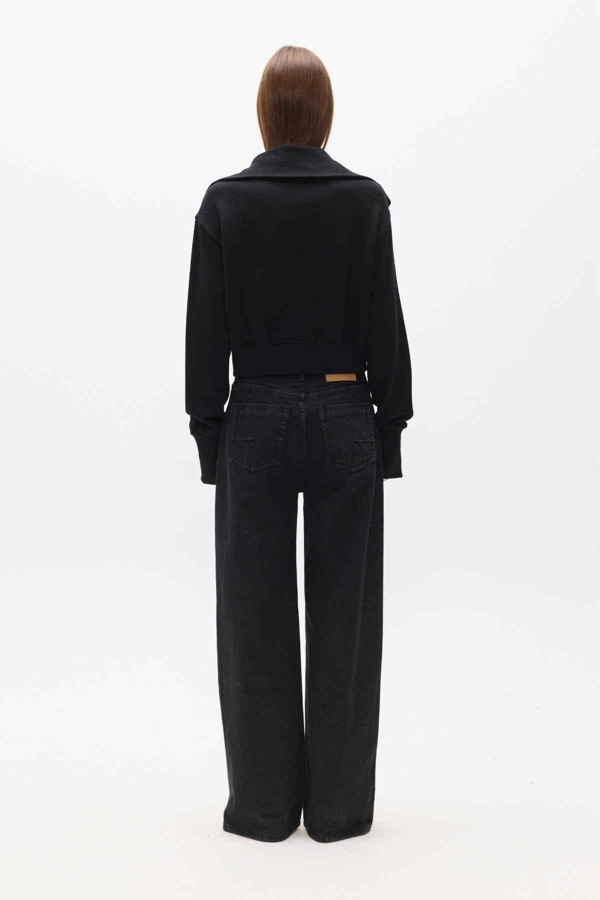 FLORENCE KNIT ZIP THROUGH - BLACK