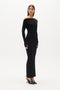 GISELLE KNIT MAXI DRESS - BLACK